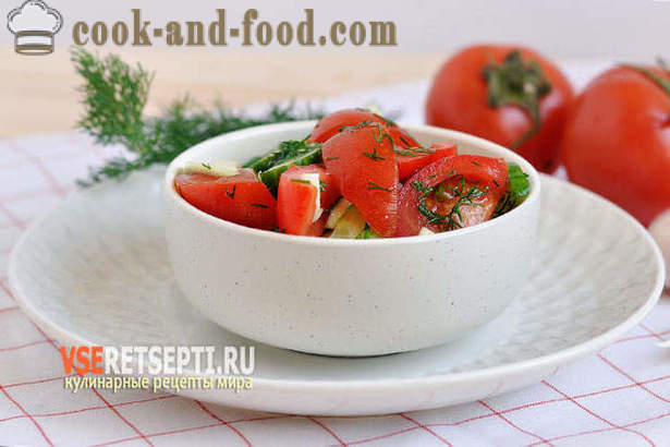 Recepte salāti no gurķiem, tomātiem un cukini