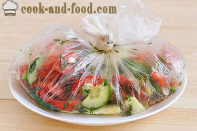 Recepte salāti no gurķiem, tomātiem un cukini