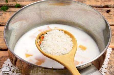 Ķirbju putra rīsu piena