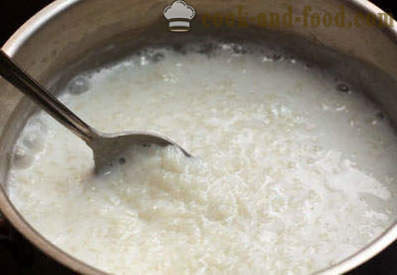 Piens rīsu putra - soli pa solim recepti