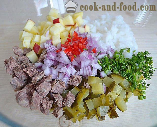 Gaļas salāti ar rīsiem