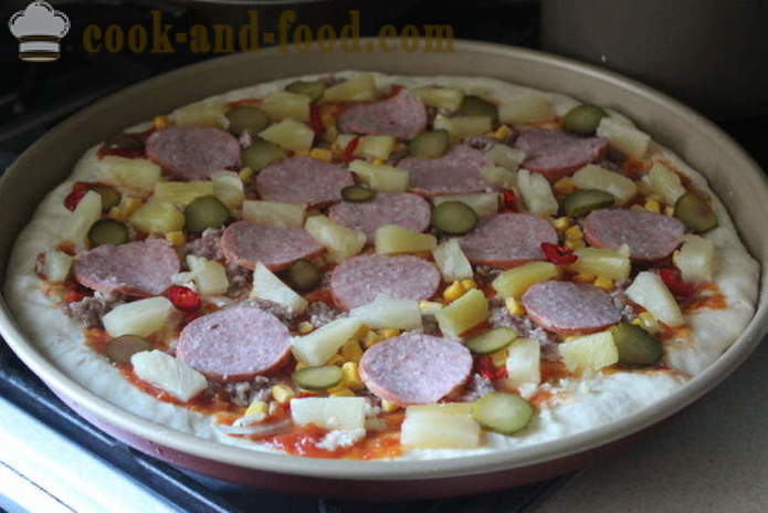 Raugs pica ar gaļu un sieru mājās - soli pa solim foto picas recepti ar malto gaļu krāsnī