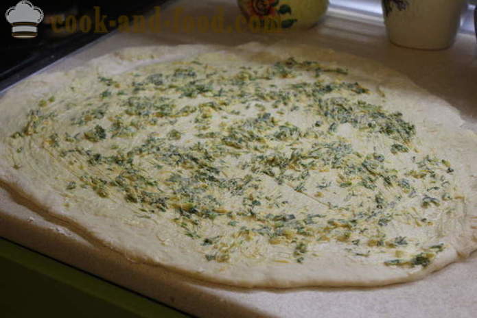 Siera maizītes ar ķiplokiem un sīpoliem - kā padarīt smalkmaizītes ar sieru un ķiplokiem, ar soli pa solim recepšu fotogrāfijas