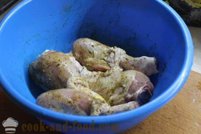 Pildīti vistas stilbiņš krāsnī - kā gatavot garšīgas vistas stilbiņi, soli pa solim recepšu fotogrāfijas