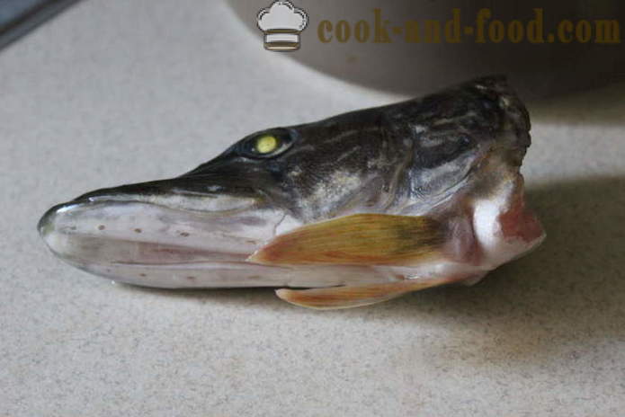 Zivju zupa ar Pike galvu saputo - kā pagatavot zivju zupu no līdaku ātri, soli pa solim recepšu fotogrāfijas