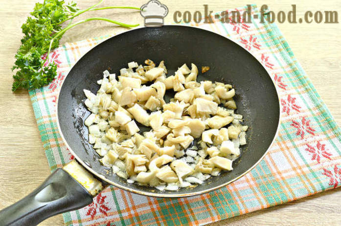 Kartupeļi ar sēnēm krējumā - kā gatavot sēnes ar kartupeļiem un skābo krējumu pannā, ar soli pa solim recepšu fotogrāfijas