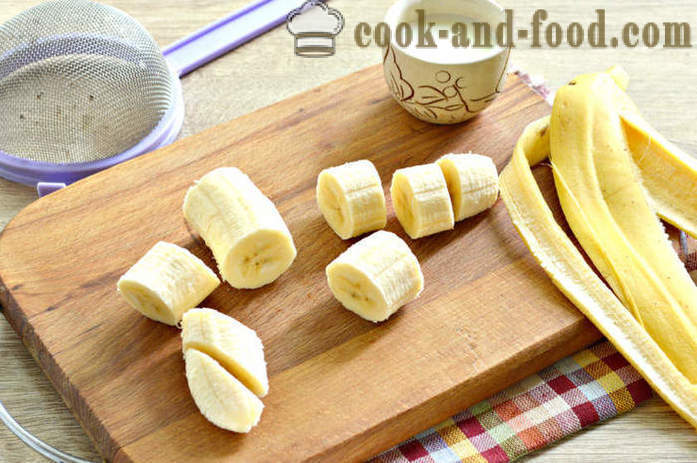 Biezeni banāni blenderī zīdaiņiem - kā gatavot biezeni banānu lure, soli pa solim recepšu fotogrāfijas