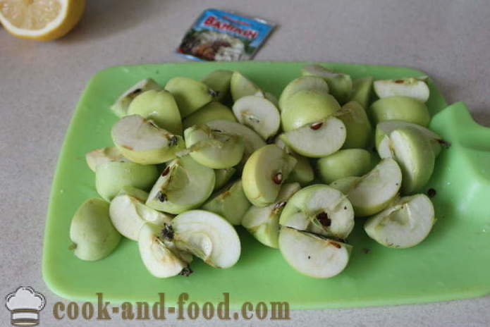 Apple kompots ar citronu svaigiem āboliem - kā gatavot ābolu kompotu svaigiem āboliem, soli pa solim recepšu fotogrāfijas