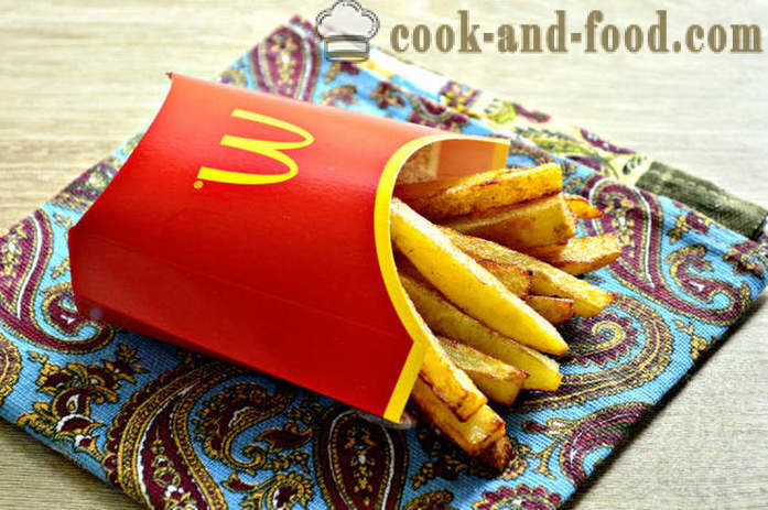 Frī kartupeļi ar McDonalds - kā gatavot frī kartupeļi pannā, soli pa solim recepšu fotogrāfijas