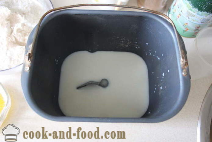Piena baltmaize maizes mašīna - kā cept maizi pienā, soli pa solim recepšu fotogrāfijas