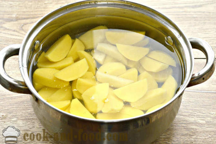 Cepti kartupeļu šķēles krāsns ar ķiplokiem un sojas mērci - gan garšīgi cepti kartupeļi cepeškrāsnī, ar soli pa solim recepšu fotogrāfijas