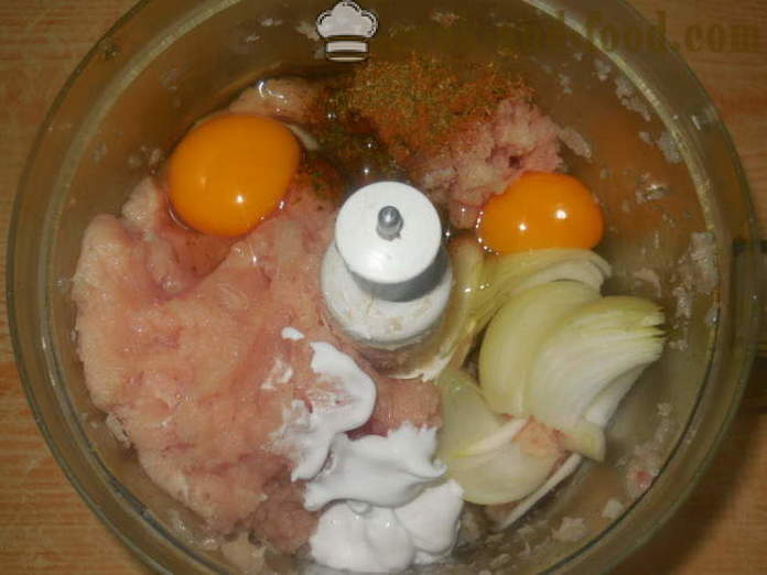 Vistas kastrolis krāsnī - kā gatavot kastrolis maltas vistas ar rīsiem, soli pa solim recepšu fotogrāfijas