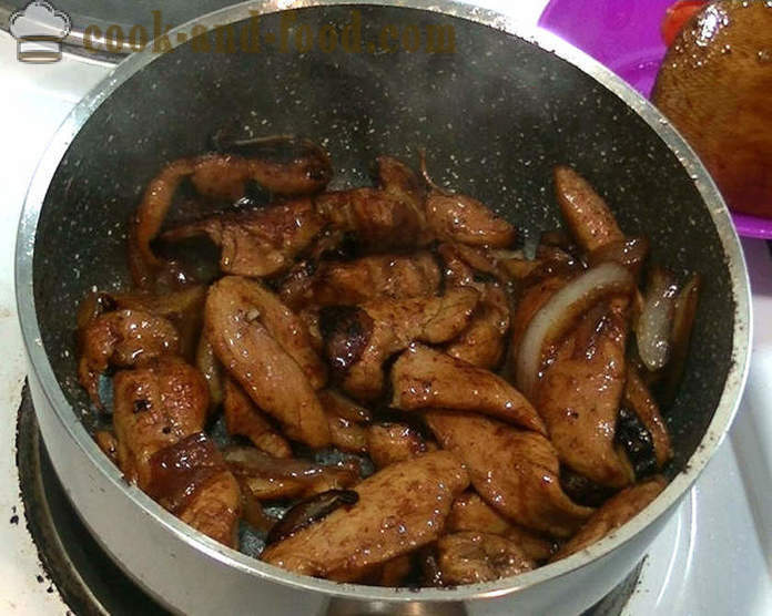 Vistas krūtiņa Ķīnas sojas mērcē - kā gatavot vistas ķīniešu mērcē, soli pa solim recepšu fotogrāfijas