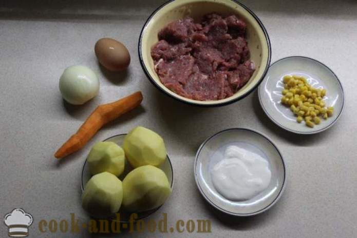 Kotletes cep cepeškrāsnī ar kartupeļiem un dārzeņiem - kā pagatavot kotletes krāsnī, ar soli pa solim recepšu fotogrāfijas