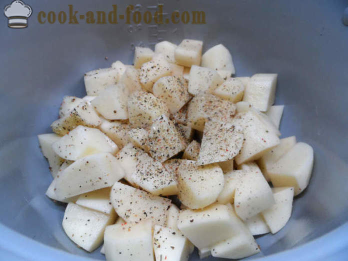 Tasty cepetis ar kartupeļiem krāsnī - kā gatavot cepeti ar kartupeļiem, gaļu un sēnes, kā soli pa solim recepšu fotogrāfijas