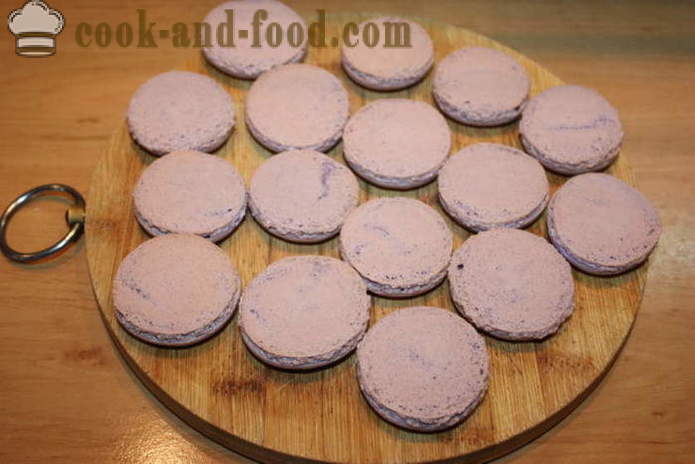 Cookies makarons gaumīgi lavandas - kā izdarīt makarons mājās, soli pa solim recepšu fotogrāfijas