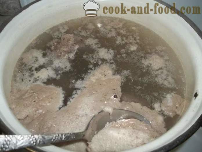 Griķu zupa ar liellopu gaļu - kā gatavot griķu zupas buljonu, soli pa solim recepšu fotogrāfijas