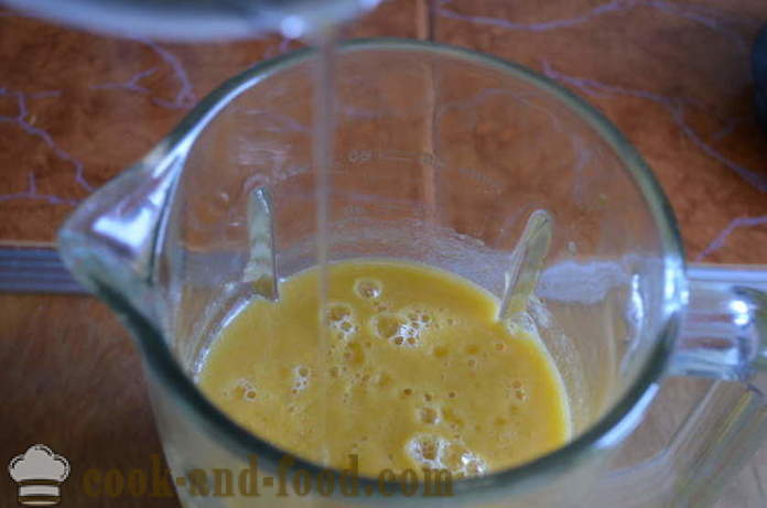 Saldējums šerbets melone, persiku un banānu - kā padarīt sorbetu mājās, soli pa solim recepšu fotogrāfijas