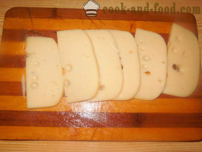 Gaļa ar tomātiem un sieru cepeškrāsnī - kā gatavot sulīgs gaļu krāsnī, ar soli pa solim recepšu fotogrāfijas