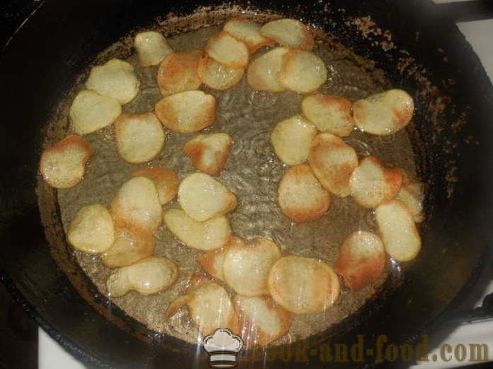 Chips no kartupeļiem pannā - kā padarīt kartupeļu čipsi no mājas soli pa solim recepšu fotogrāfijas