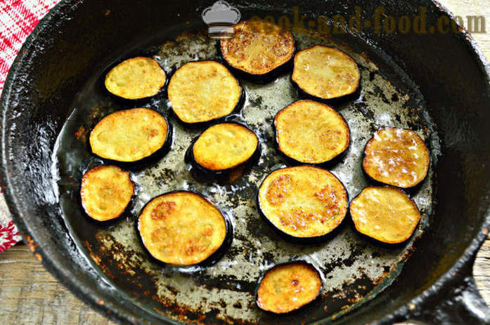 Omlete ar baklažāniem un tomātiem - kā pagatavot ceptu baklažānu ar olām un tomātiem, soli pa solim recepšu fotogrāfijas