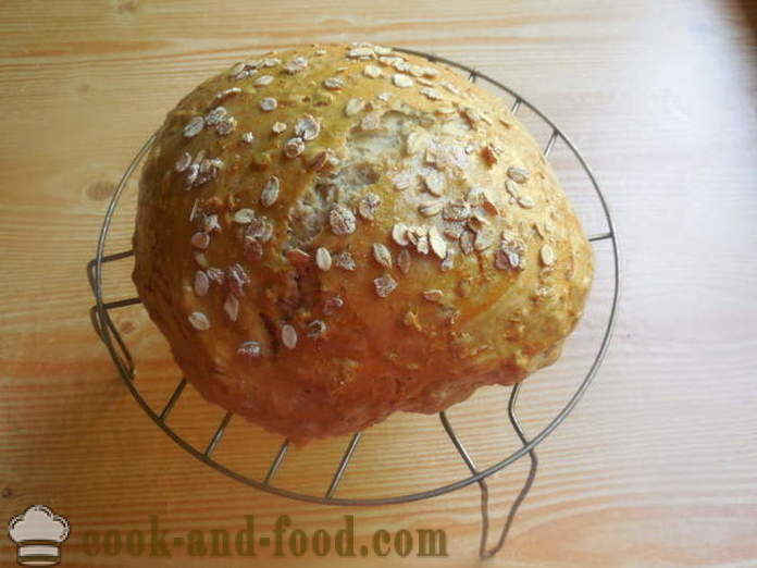 Pašdarināts maize ar auzu pārslām uz ūdens - kā cept auzu maizi krāsnī, ar soli pa solim recepšu fotogrāfijas