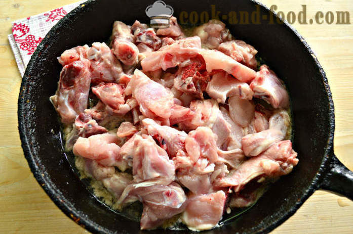 Tasty mērce no vistas makaronu vai griķu - kā gatavot gardu vistas mērce, soli pa solim recepšu fotogrāfijas