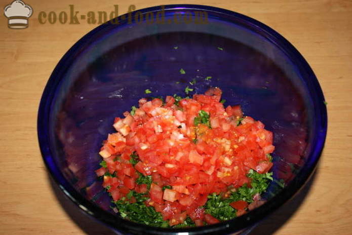 Tabula salāti ar kuskusu - kā sagatavot salātu tabbouleh, soli pa solim recepšu fotogrāfijas