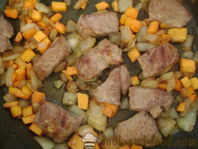 Pot cepetis ar gaļu un kartupeļiem cepeškrāsnī - kā pagatavot kartupeļus katlā ar gaļu, kas soli pa solim recepšu fotogrāfijas