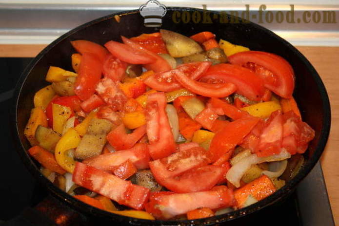 Burning karstu dārzeņu salāti ar baklažānu - kā pagatavot karstu dārzeņu salāti, poshagovіy recepte ar fotogrāfiju