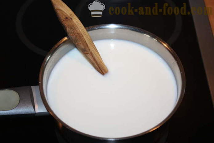 Piena putra sāgo - kā pagatavot biezputru no sāgo garšīgs, ar soli pa solim recepšu fotogrāfijas