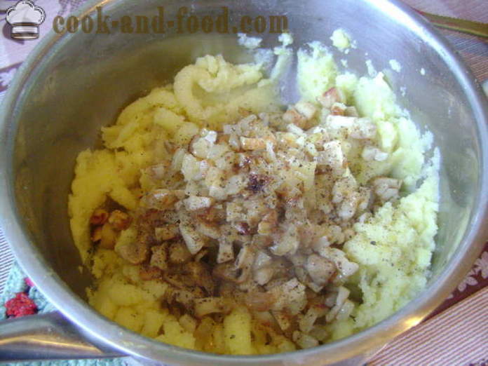 Meatless pelmeņi ar kartupeļiem un sēnēm - kā gatavot pelmeņus ar kartupeļiem un sēnēm, soli pa solim recepšu fotogrāfijas