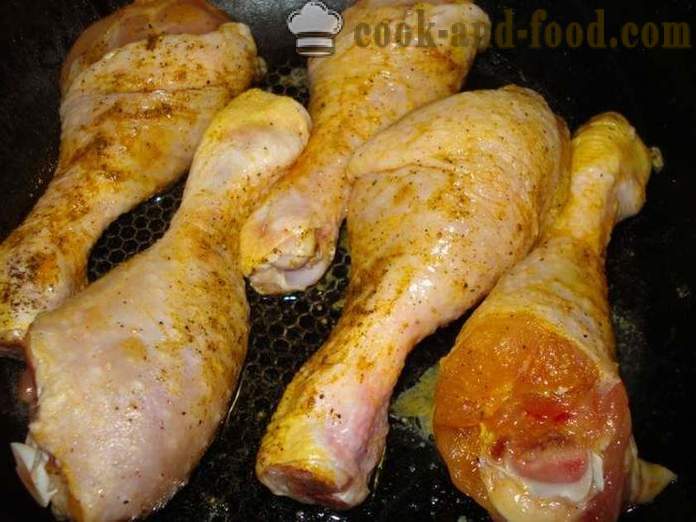 Vistas stilbiņš ar sojas mērci - gan garšīgi gatavot vistas stilbiņi pannas, soli pa solim recepšu fotogrāfijas
