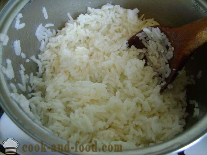Delicious drupans rīsi garnējums - kā pagatavot kraukšķīgus rīsu izrotāt ķīniešu, soli pa solim recepšu fotogrāfijas