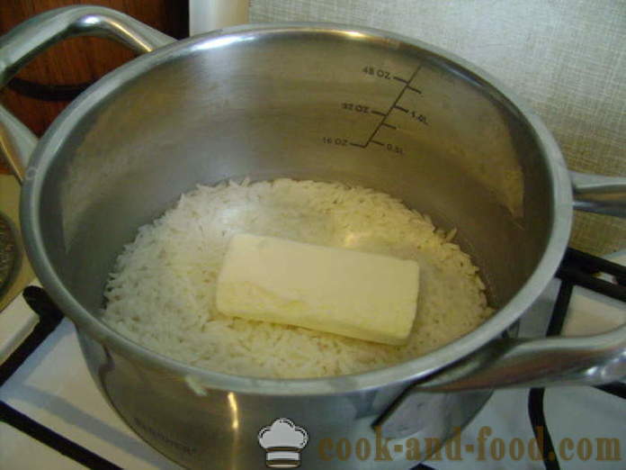 Delicious drupans rīsi garnējums - kā pagatavot kraukšķīgus rīsu izrotāt ķīniešu, soli pa solim recepšu fotogrāfijas