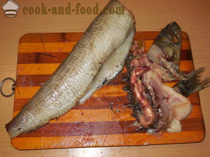 Delicious pildījumu zivis - kā pagatavot pildījumu maltas zivis un rīsus, ar soli pa solim recepšu fotogrāfijas