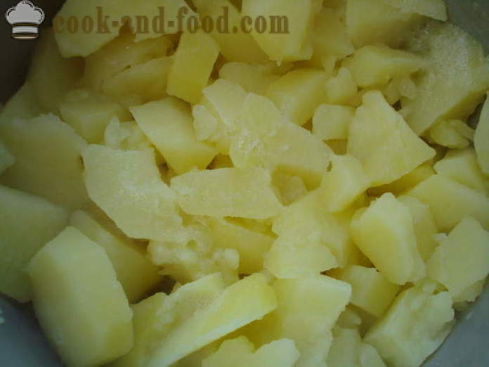 Pildījumam par klimpām ar kartupeļiem - kā padarīt pildījumam par klimpām un kartupeļiem, ar soli pa solim recepšu fotogrāfijas