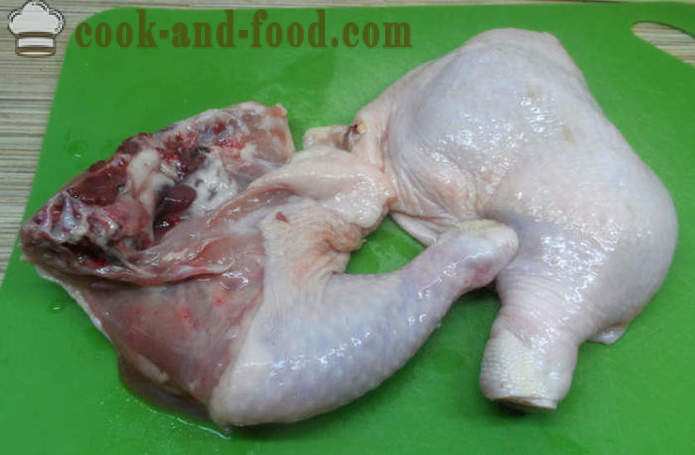 Pildīti vistas kājas - kā pagatavot pildījumu vistas kājas, soli pa solim recepšu fotogrāfijas