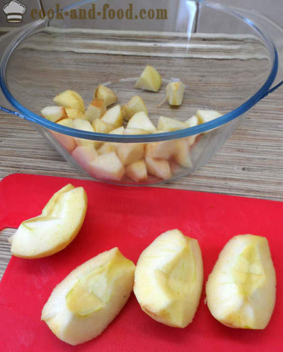 Apple uzpūtenis ar želatīnu - kā padarīt ābolu mājās, soli pa solim recepšu fotogrāfijas