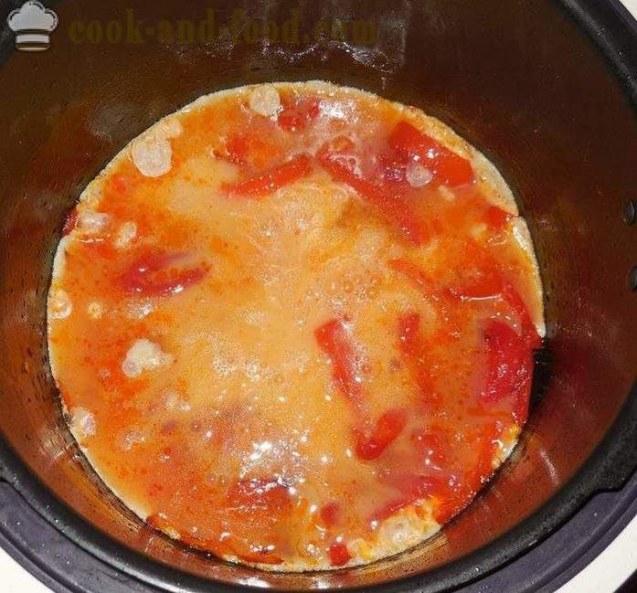 Omlete ar tomātiem multivarka - kā pagatavot omleti šajā multivarka, soli pa solim recepšu fotogrāfijas