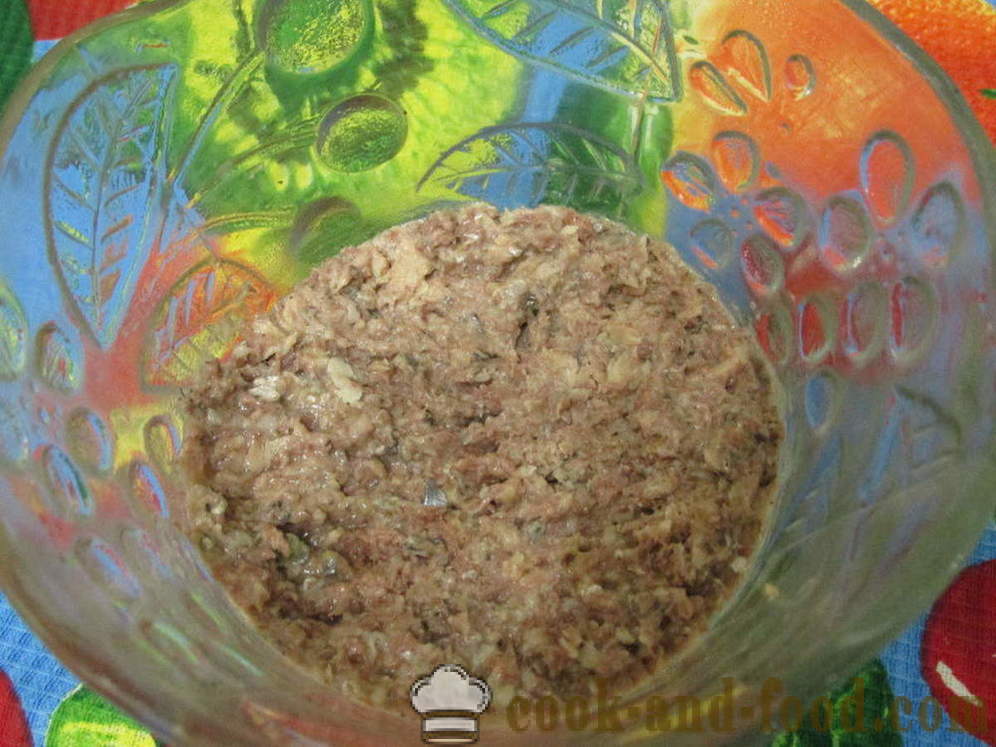 Mimosa salāti ar konservētu un kausētais siers - kā sagatavot salāti ar Mimosa konservi bez eļļas, soli pa solim recepšu fotogrāfijas