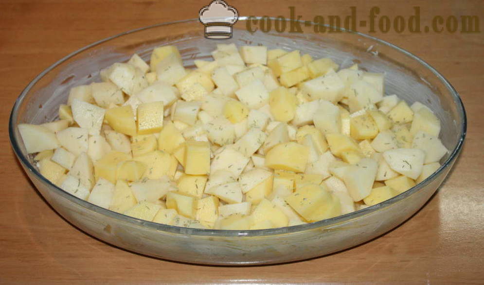 Cepti kartupeļi ar sēnēm saldā krējuma mērcē - kā gatavot kartupeļus ar sēnēm krāsnī, ar soli pa solim recepšu fotogrāfijas