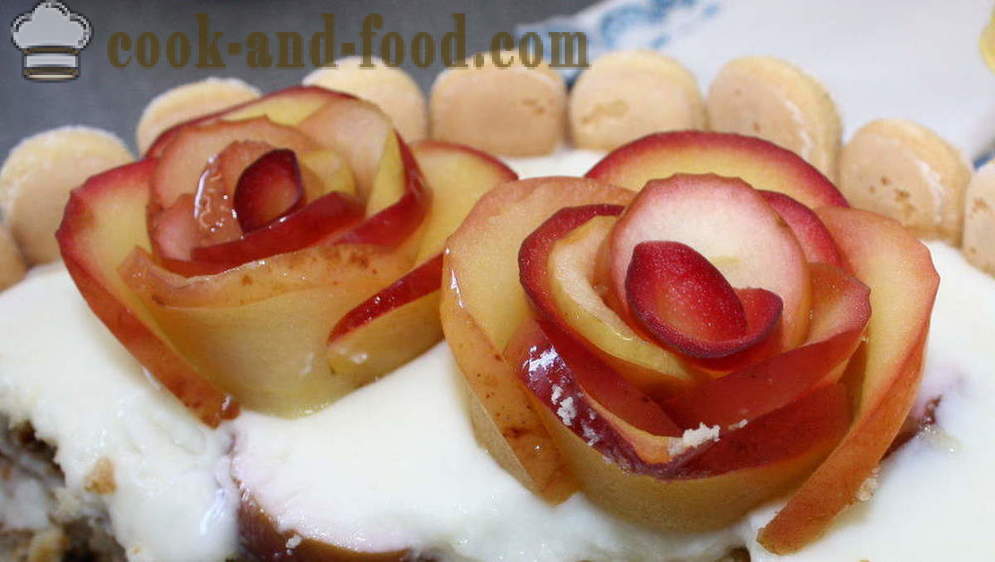 Recepte no āboliem pieauga - kā padarīt ābolu kūka rozes, soli pa solim recepšu fotogrāfijas