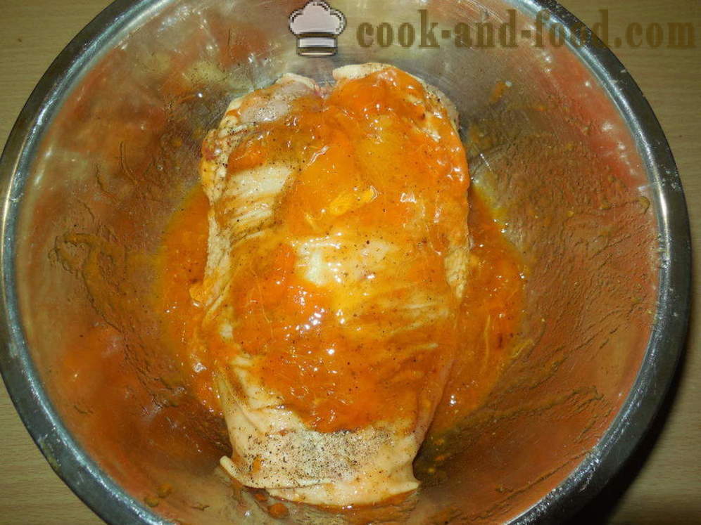 Juicy vistas krūtiņa cep cepeškrāsnī - kā gatavot vistas krūtiņas krāsnī, ar soli pa solim recepšu fotogrāfijas