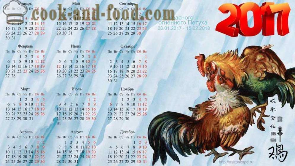 Kalendārs 2017. gadam Gailis: lejupielādēt bezmaksas Ziemassvētku kalendāru ar gaiļiem