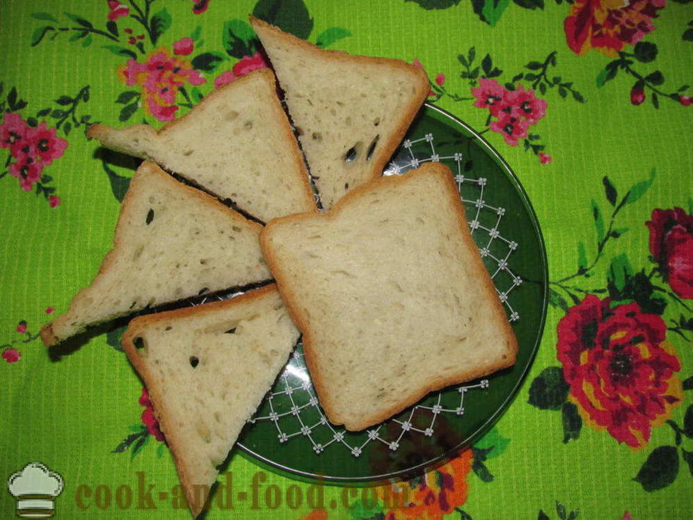 Karstās sviestmaizes cepeškrāsnī ar desu un sieru - kā padarīt karstu sviestmaizes krāsnī, ar soli pa solim recepšu fotogrāfijas