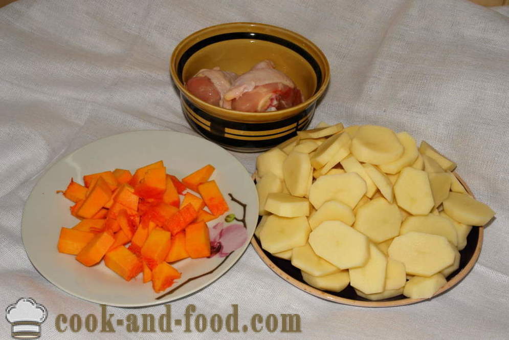 Vistas sinepju mērcē ar krāsnī - kā gatavot vistas krāsnī ar kartupeļiem un ķirbju, ar soli pa solim recepšu fotogrāfijas