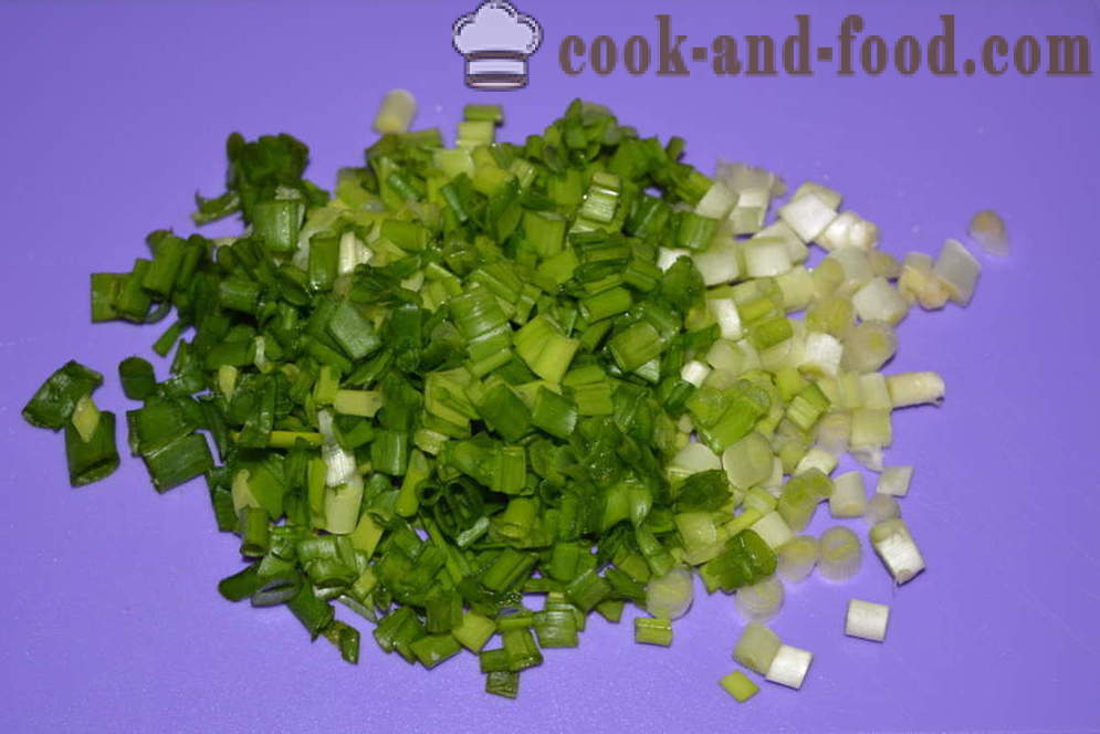 Salāti ar sarkanām pupiņām un konservu desu - Kā sagatavot salāti ar pupiņām un kūpinātas desas, soli pa solim recepšu fotogrāfijas