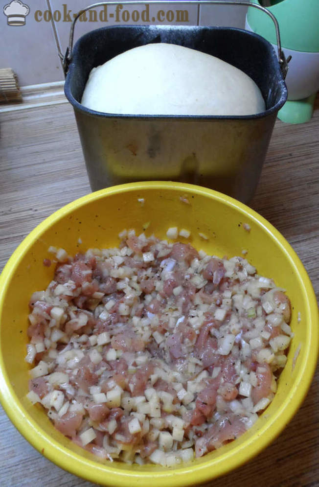 Echpochmak tartars ar gaļu un kartupeļiem - kā gatavot echpochmak, soli pa solim recepšu fotogrāfijas