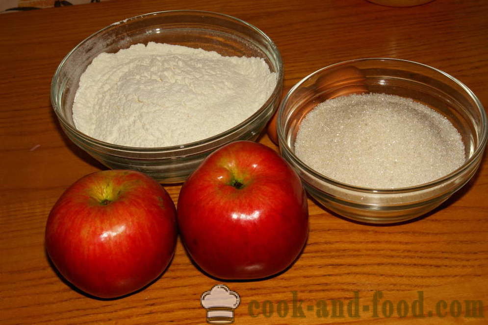 Biskvīta torte ar āboliem cepeškrāsnī - kā gatavot sūklis kūka ar āboliem, soli pa solim recepšu fotogrāfijas